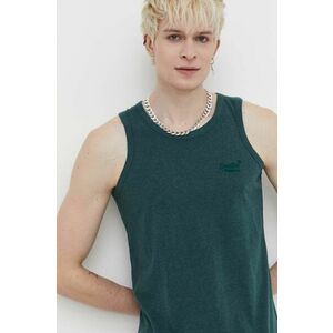 Superdry tricou din bumbac barbati, culoarea verde imagine