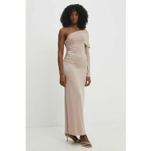 Answear Lab rochie culoarea bej, maxi, mulata imagine