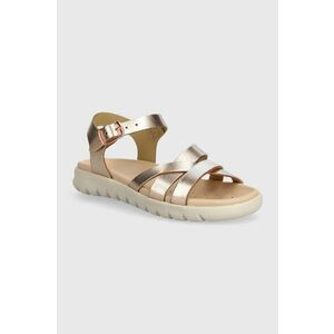 Geox sandale din piele pentru copii SANDAL SOLEIMA culoarea auriu imagine