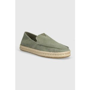 Toms espadrile din piele intoarsa Alonso Loafer Rope culoarea verde, 10020874 imagine