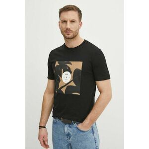 BOSS tricou din bumbac bărbați, culoarea negru, cu imprimeu 50512132 imagine