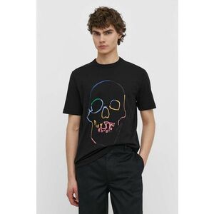 PS Paul Smith tricou din bumbac barbati, culoarea negru, cu imprimeu imagine