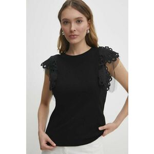 Answear Lab bluza femei, culoarea negru, cu imprimeu imagine