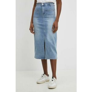 Answear Lab fusta jeans midi, drept imagine