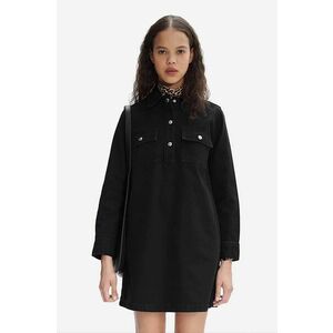 A.P.C. rochie jeans Robe Mia culoarea negru, mini, drept COFBV.F05878-BLACKWASHE imagine