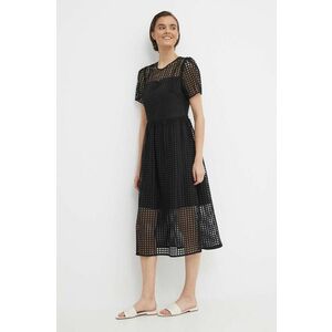 Dkny rochie culoarea negru, midi, evazati, DD4AH520 imagine