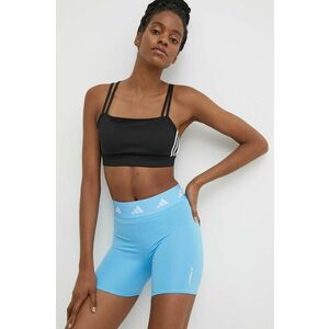 adidas Performance pantaloni scurți de antrenament Techfit cu imprimeu, high waist, IU1858 imagine