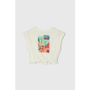 zippy tricou de bumbac pentru copii culoarea alb imagine