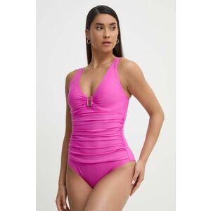 Dkny costum de baie dintr-o bucată culoarea roz, cupa usor rigidizata, DI4MS566 imagine