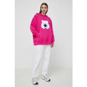 Karl Lagerfeld bluza x Darcel Disappoints femei, culoarea roz, cu glugă, cu imprimeu imagine