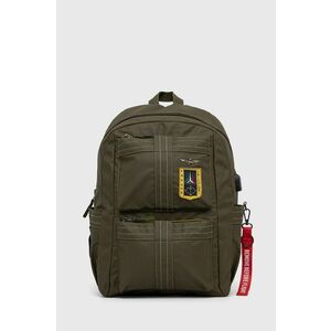 Aeronautica Militare rucsac barbati, culoarea verde, mare, neted imagine