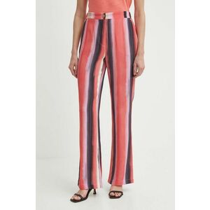 Sisley pantaloni femei, lat, high waist imagine