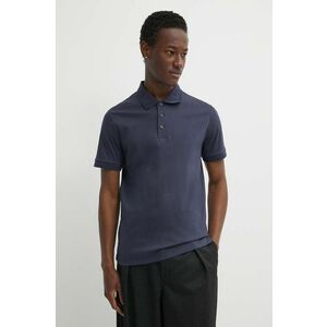 Tiger Of Sweden polo de bumbac Riose culoarea albastru marin, neted, T68882038 imagine