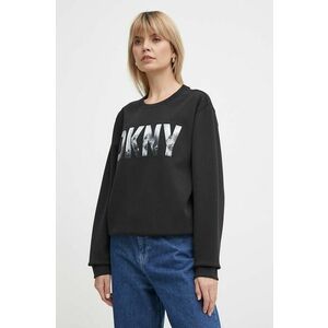 Dkny bluza femei, culoarea negru, cu imprimeu, P4AHASID imagine