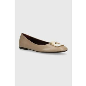 Tory Burch balerini de piele Georgia Ballet culoarea bej, 154077.200 imagine