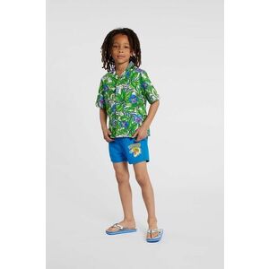 Kenzo Kids camasa de bumbac pentru copii culoarea turcoaz imagine