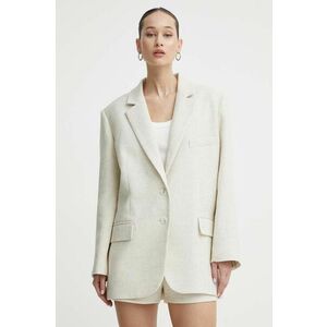 IRO blazer din amestec de in culoarea bej, oversize, neted imagine