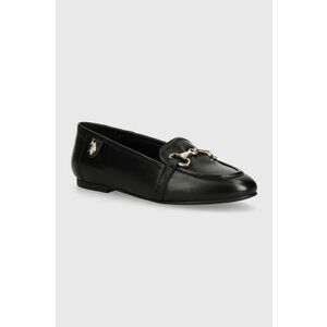 U.S. Polo Assn. mocasini de piele CHERY femei, culoarea negru, cu toc plat, CHERY001W 4L2 imagine