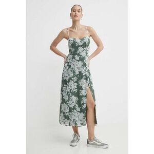 Abercrombie & Fitch rochie culoarea verde, midi, evazati imagine