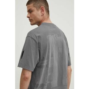 A-COLD-WALL* tricou din bumbac Discourse T-Shirt bărbați, culoarea gri, cu imprimeu, ACWMTS187 imagine