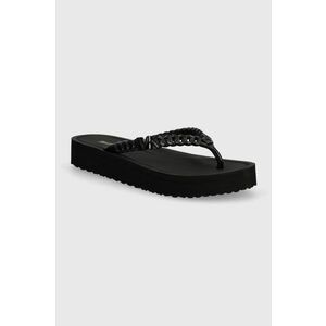 MICHAEL Michael Kors slapi Zaza Flip Flop femei, culoarea negru, cu platforma, 40S4ZAFA1B imagine