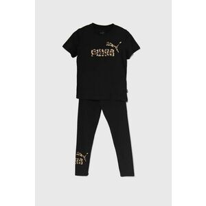 Puma set de bumbac pentru copii ANIMAL & Leggings Set G culoarea negru imagine