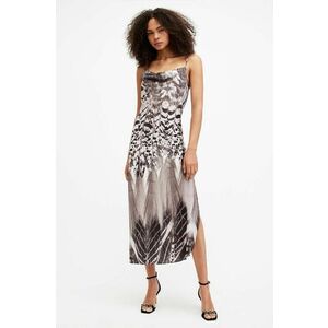 AllSaints rochie HADLEY SIERRA DRESS culoarea alb, midi, drept, W168DA imagine