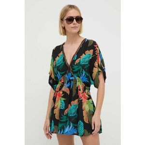 Desigual esarfa de plaja TROPICAL PARTY culoarea negru, 24SWMW23 imagine