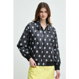 Karl Lagerfeld geaca bomber x Darcel Disappoints femei, culoarea negru, de tranzitie, oversize imagine