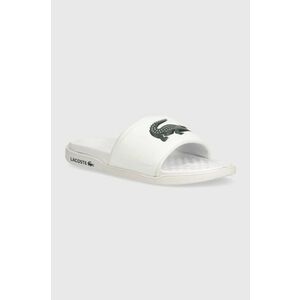 Lacoste papuci Croco Dualiste femei, culoarea alb, 43CFA1001 imagine