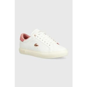 Lacoste sneakers din piele Powercourt Leather culoarea alb, 47SFA0081 imagine