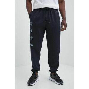 Under Armour pantaloni de trening culoarea negru, cu imprimeu imagine