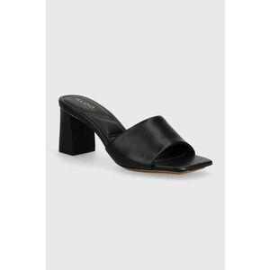 Aldo slapi de piele Vidish femei, culoarea negru, cu toc drept, 13578774.Vidish imagine