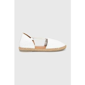 Answear Lab espadrile de piele culoarea alb imagine