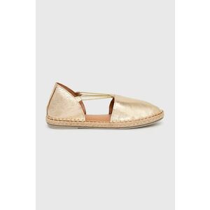 Answear Lab espadrile de piele culoarea auriu imagine