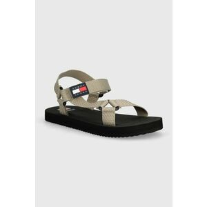 Tommy Jeans sandale TJM CASUAL SANDAL barbati, culoarea bej, EM0EM01399 imagine