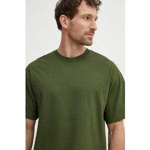 United Colors of Benetton tricou din bumbac barbati, culoarea verde, neted imagine