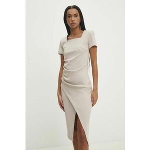 Answear Lab rochie culoarea bej, mini, mulata imagine