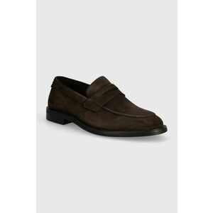 Gant mocasini din piele intoarsa Lozham barbati, culoarea maro, 28673510 G462 imagine