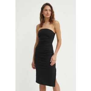 Sisley rochie culoarea negru, mini, mulata imagine