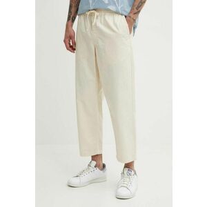 Vans pantaloni de bumbac culoarea bej, drept, VN0005ZD8DH1 imagine