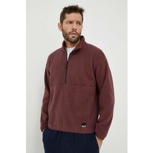 Jack Wolfskin bluza barbati, culoarea bordo, neted imagine