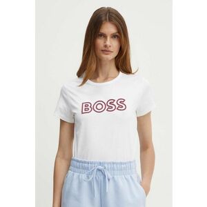 BOSS tricou din bumbac femei, culoarea alb, 50522209 imagine