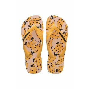 Havaianas slapi TOP FARM BANANINHA CAJA femei, culoarea galben, cu toc plat, 4149559.5559 imagine