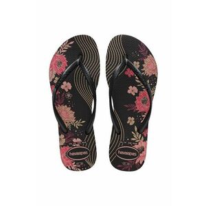 Havaianas slapi SLIM ORGANIC femei, culoarea negru, cu toc plat, 4132823.7892 imagine