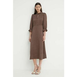 Bruuns Bazaar rochie Acacia Clarena culoarea bej, midi, drept imagine