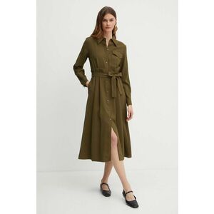 MAX&Co. rochie culoarea verde, midi, evazati, 2416221032200 imagine