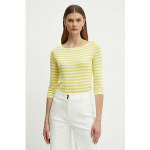 MAX&Co. longsleeve de mătase culoarea galben, 2416941022200 imagine