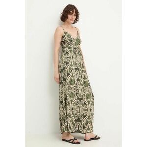 Answear Lab rochie culoarea verde, maxi, evazati imagine