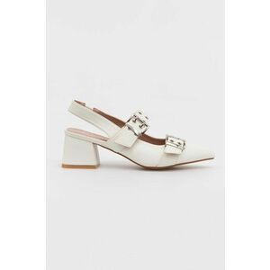 Answear Lab pumps culoarea alb, cu toc drept, cu toc deschis imagine